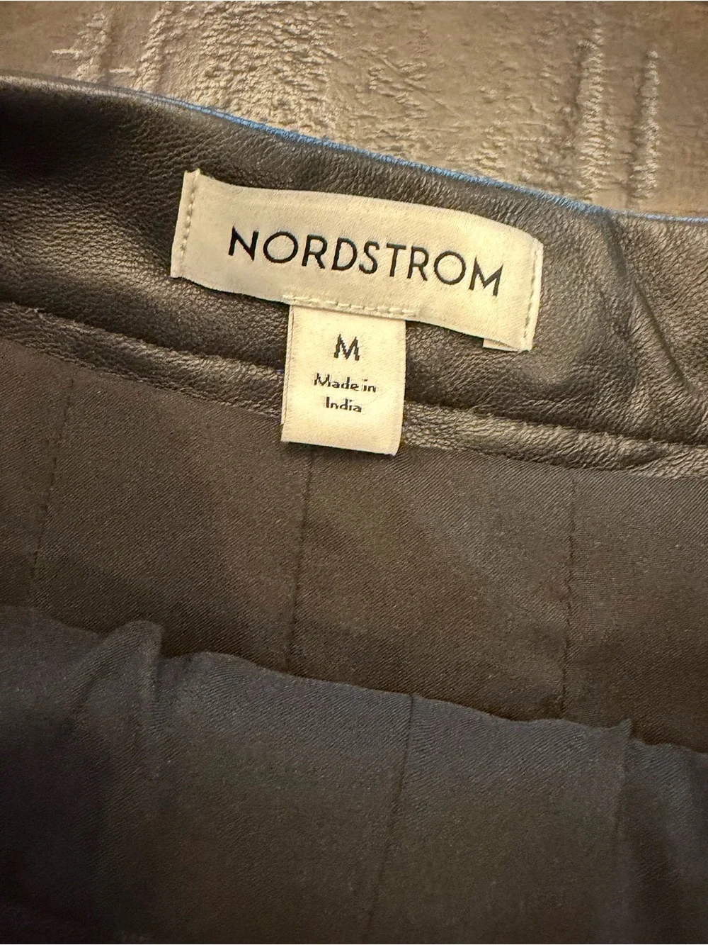 NEW Nordstrom Pleated Leather Skirt Black Size Medium Cowgirl Boho Whimsigoth